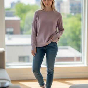 lululemon athletica Lavender Waffle-Knit Crew Sweatshirt